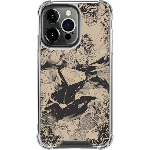 DC Comics Superman Unchained #1 Original Cover Pencils iPhone 16 Pro Clear Case
